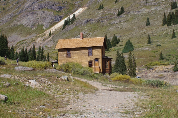 The rehabilitated  house built by William Duncan at Animas Forks ghost town near Silverton Colorado 