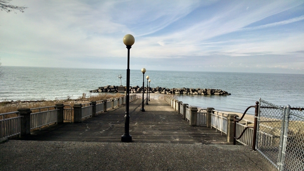 The remains of the Euclid Beach Park Pier 