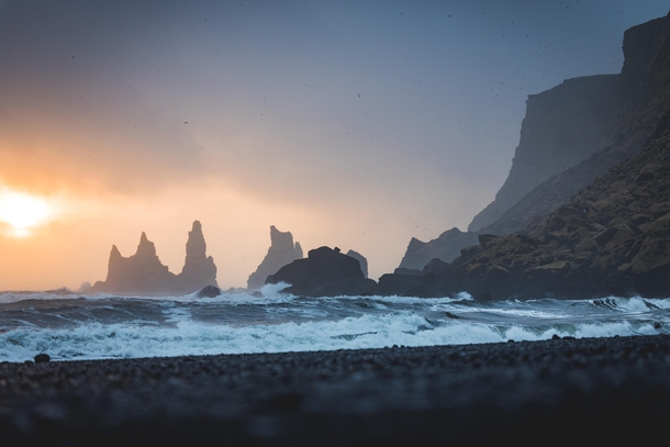 The Reynisdrangar sea stacks are out of this world Vk Iceland OC  w_wright