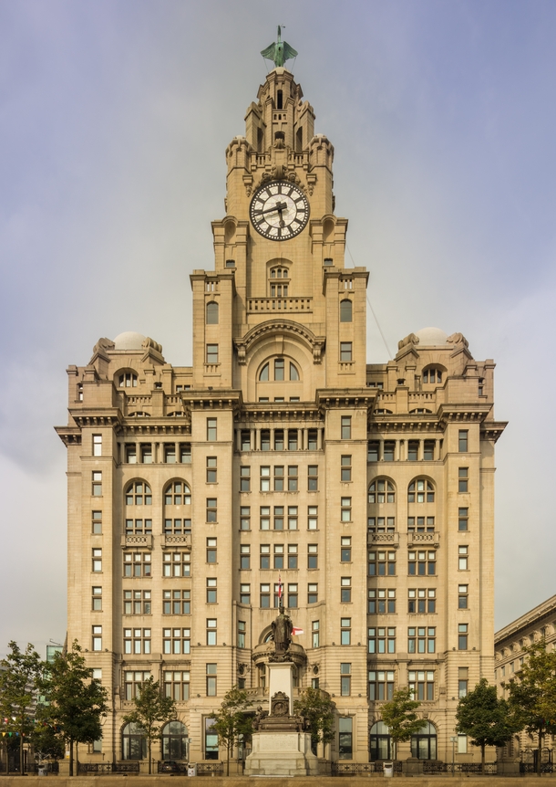 The Royal Liver building in Liverpool England 