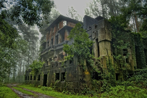 The sanatorium of Cesuras abandoned in Oza-Cesuras A Corua Spain