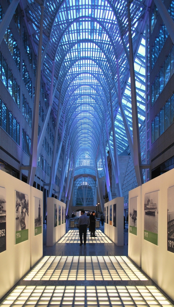 The Santiago Calatrava-designed Allen Lambert Galleria in Toronto 