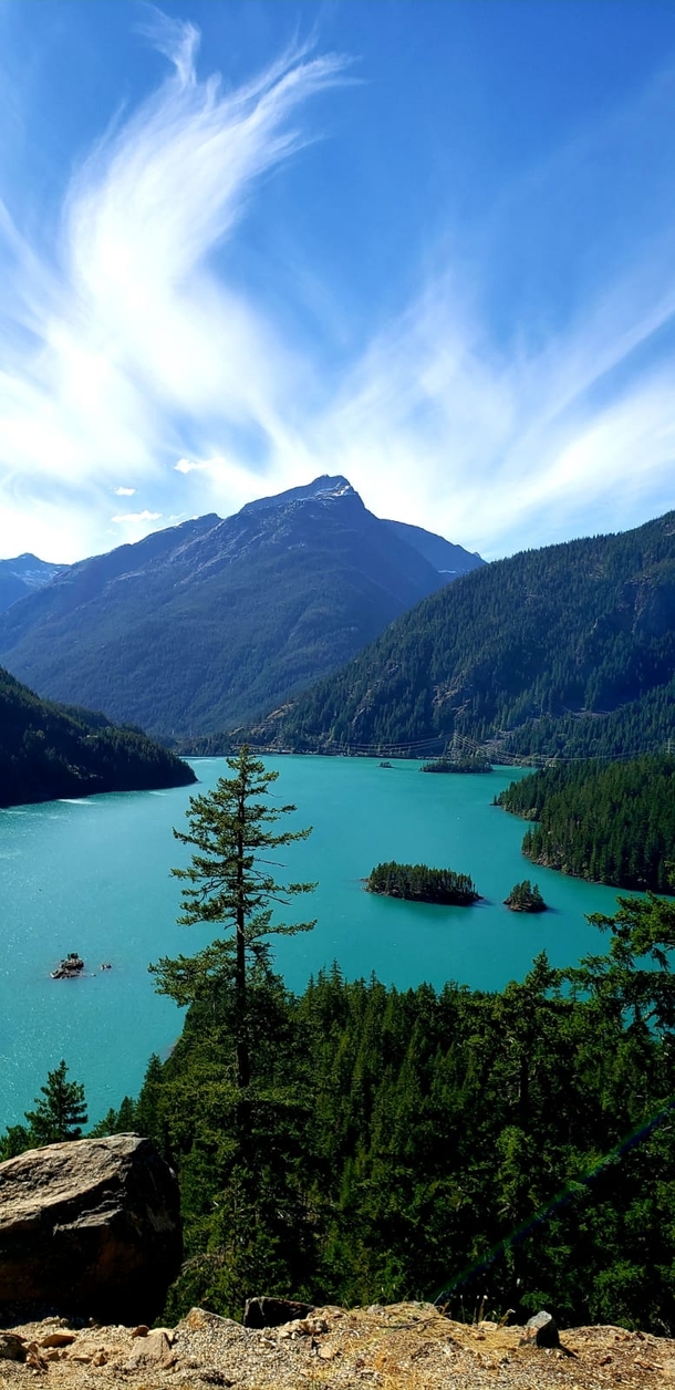 The sky and the surroundings were heavenly Diablo lake North Cascades National Park WA USA 