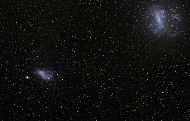 The small and large magellanic clouds The two very small galaxies that orbit the milky way 