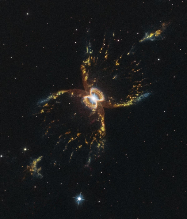 The Southern Crab Nebula located  light-years from Earth taken by Hubble Space Telescope