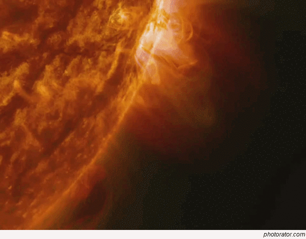 The sun ejecting Plasma 