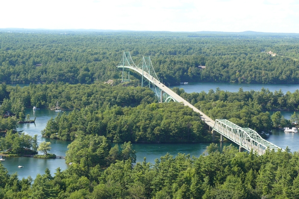 The Thousand Islands Bridge over the Saint Lawrence River 