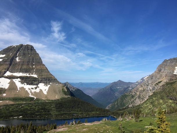 The top of Logans Pass at Glacier National Park 