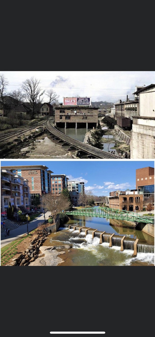 The transformation of Greenville SC from the mid th century to today Credit to the City of Greenville and Greenville News for this comparative shot