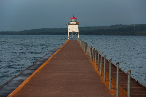 The Two Harbors MN breakwater and lighthouse 