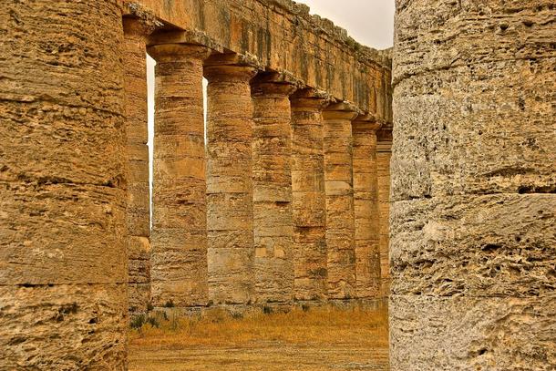 The unfinished temple of Segesta Italy 