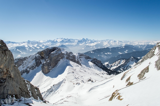 The view from Mt Pilatus Switzerland 