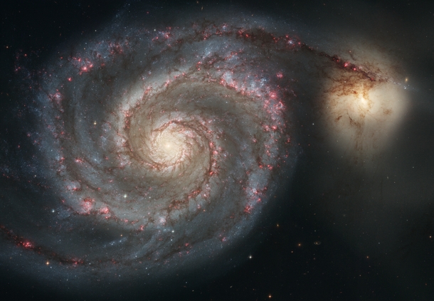 The Whirlpool Galaxy an interacting galaxy with NGC  