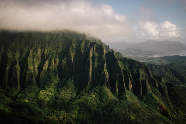 The windward ranges of Oahu Hawaii 