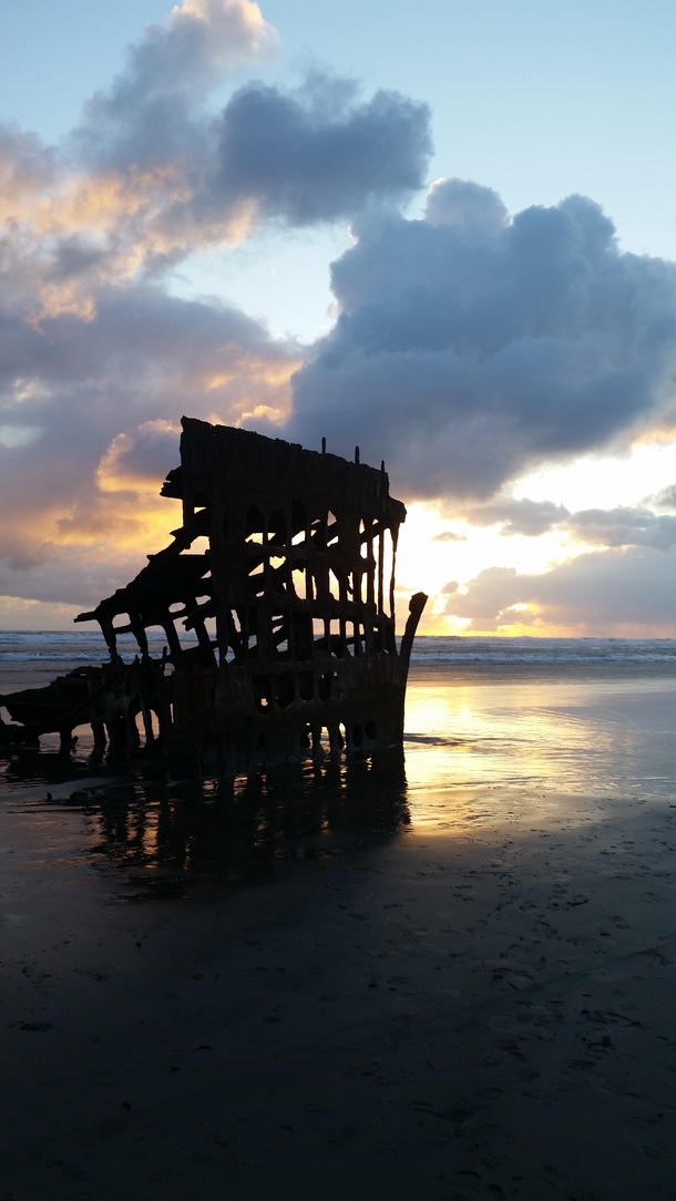 The wreck of the Peter Iredale at Fort Stevens State Park Warrenton OR 