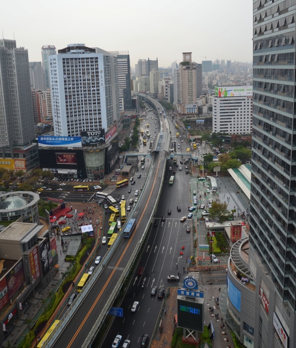 The Xiamen Bus Rapid Transit beside the main railway station 