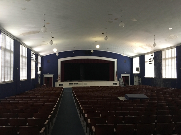 Theatre that has been abandoned for three years after hurricane Matthew hit NC