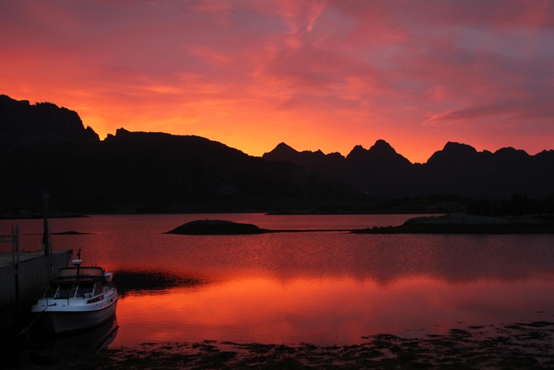 These are the real colors of a sunrise in Lofoten Norway 