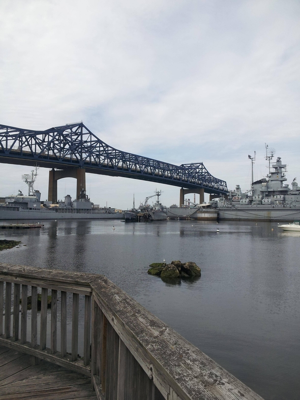 They told me to post this picture here I didnt know of this subreddit Battleship Cove bridge Fall RiverMA 