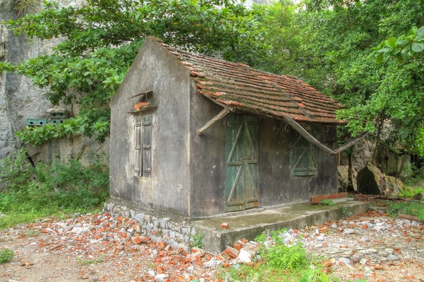 This abandoned farm house along the Tam Coc River in Vietnam