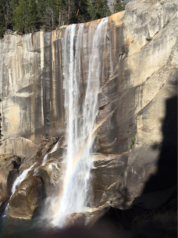 This is Vernal Fall in Yosemite California I took this picture and I thought you guys might enjoy it   taken with my iPhone 