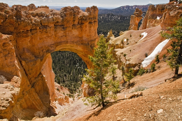 This Natural Arch can be found in Bryce Canyon in Utah USA By Anita Burke 