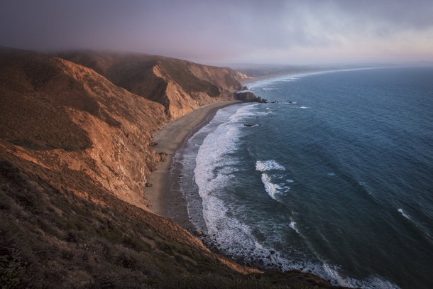 This past evenings sunset light in Point Reyes California 