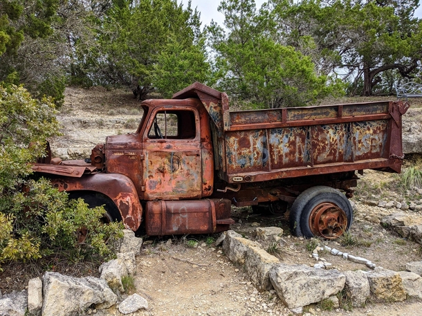 This truck I found while on a hike in Austin TX