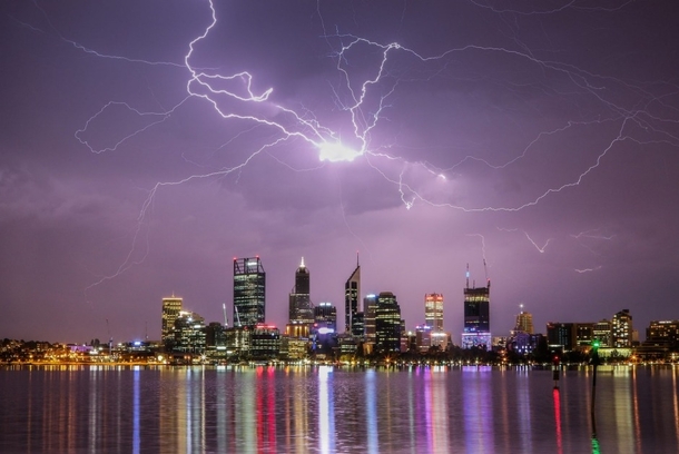 Thunderstorm in Perth Western Australia 