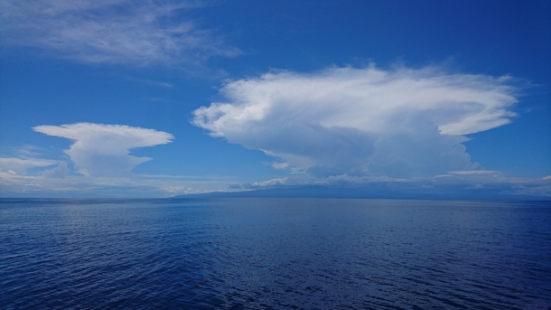 Thunderstorms brewing over Jomard Island PNG 