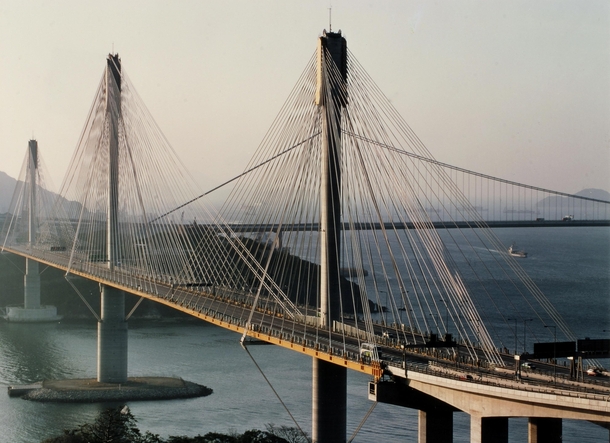 Ting Kau bridge km-long Hong Kong is one of the worlds most important cable-stayed bridges 