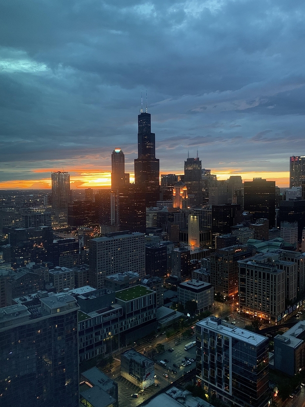 Tonights sunset in Chicago