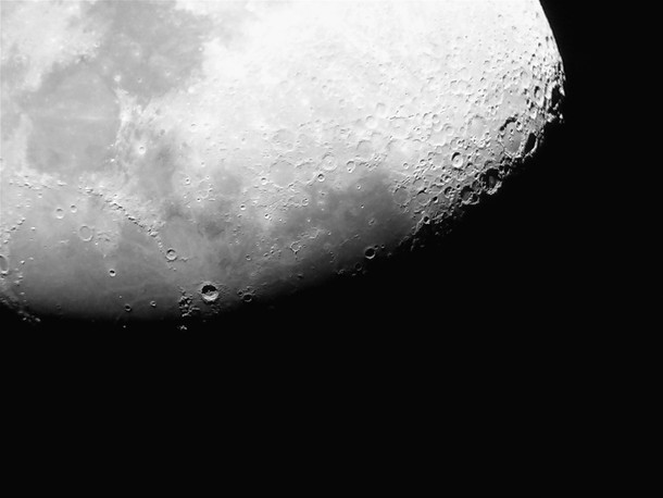 Took a picture of the moon through my telescope last night 