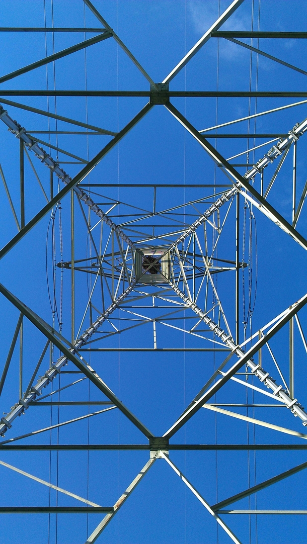 Took this photo from under a transmission tower while ago Was my phone background for the longest time 