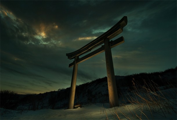 Torii Shrine on the island of Sakhalin off the coast of Russia north of Japan  photo by Pho Bos