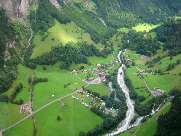 Town of Stechelberg Lauterbrunnen Valley Switzerland 