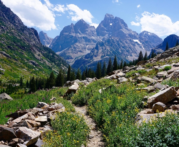 Trail up to Lake Solitude in Grand Teton National Park 
