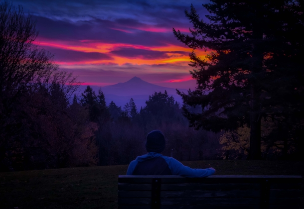 Tranquil Sunrise Over Portland 
