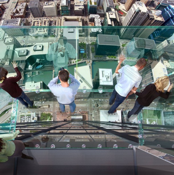 Transparent balcony at the Sears Tower Chicago