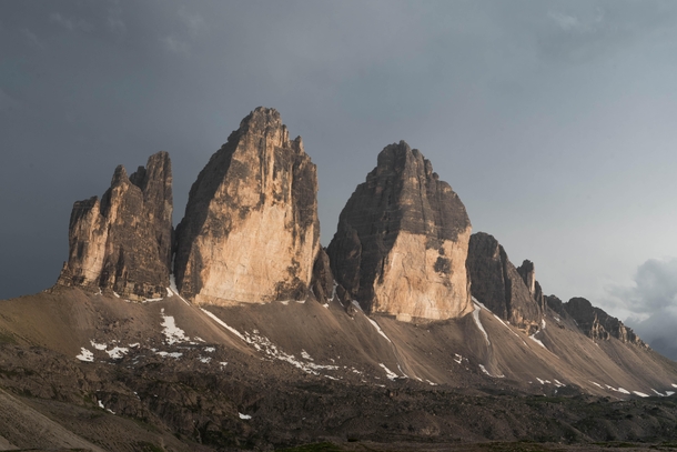 Tre Cime Di Lavaredo after a thunderstorm Dolomites - Italy