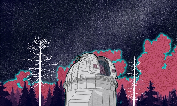 Tribute to the Mt Wilson Observatory - New Astronomy Digital Graphic