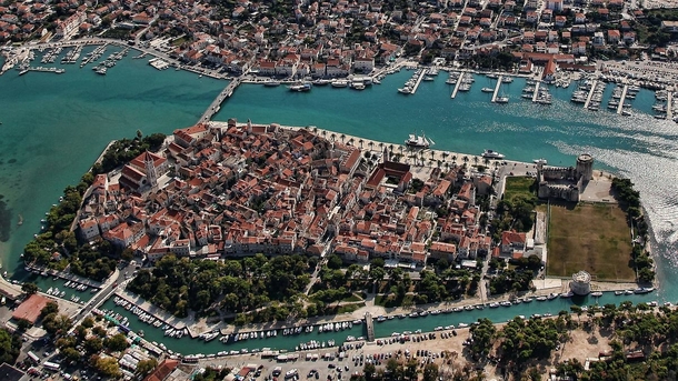Trogir aerial Croatia 