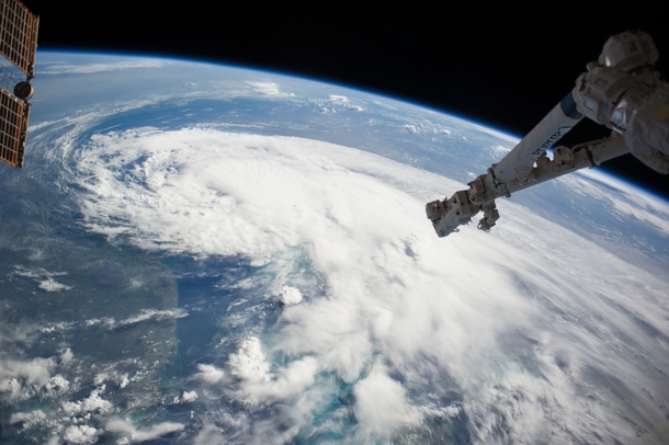 Tropical Storm Arthur as seen from the International Space Station 