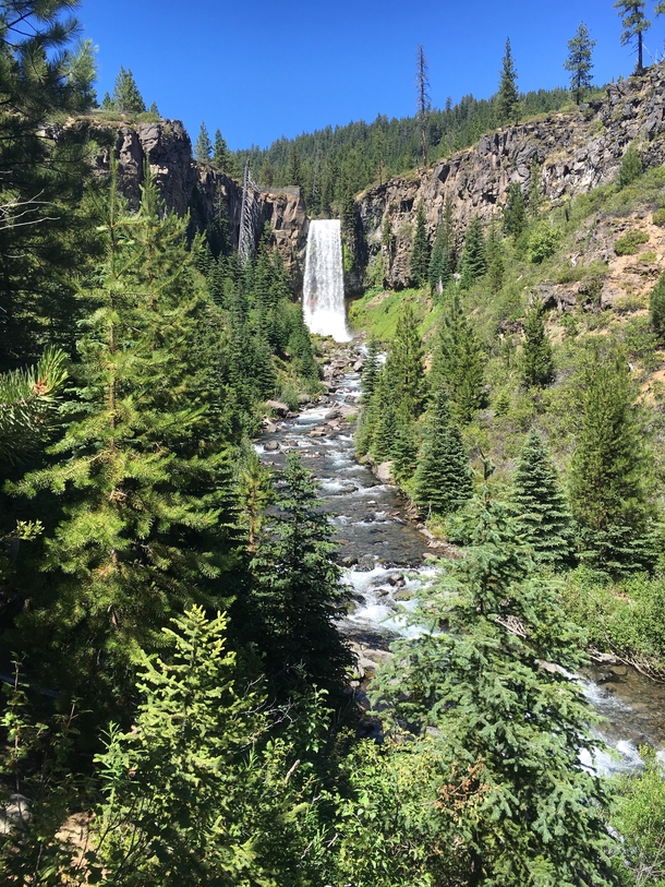 Tumalo Falls coming down in all its glory Bend OR 
