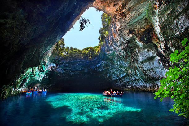 Turquoise Cave Melissani Lake Greece 
