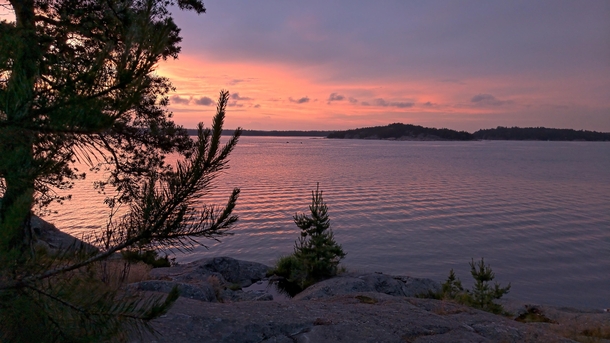 Twilight over The Baltic Sea in Kirkkonummi Finland 
