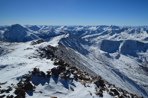 Two days ago I had Mount Elbert the highest summit in Colorado to myself For over an hour I just sat and took in this stunning view at  feet x