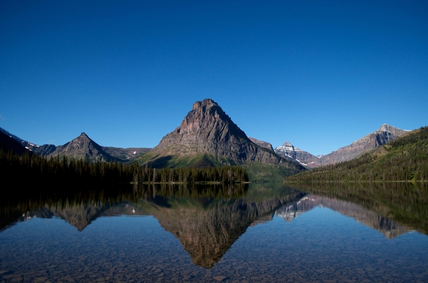 Two Medicine Lake in Glacier National Park MT USA 