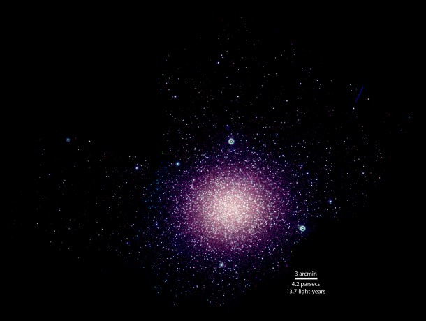Ultraviolet composite image of star cluster Omega Centauri 