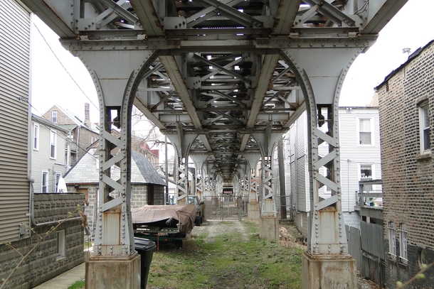 Under the L-Train Tracks - Pilsen Neighborhood - Chicago 